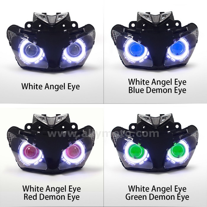 002 Headlight Honda Cbr500R 2013 2014 2015 Dual Led Angel Halos Eye Green Demon Eye-3 002 Headlight Honda Cbr500R 2013 2014 2015 Dual Led Angel Halos Eye Green Demon Eye-3